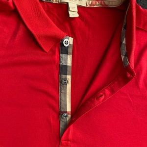 Burberry red polo shirt